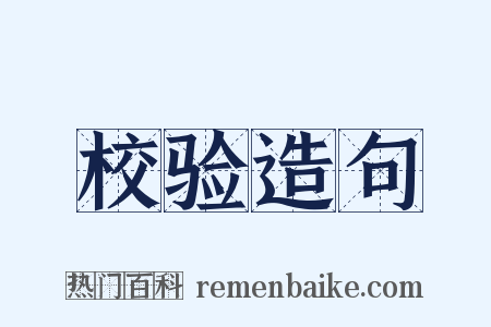 校验造句是什么意思的图片